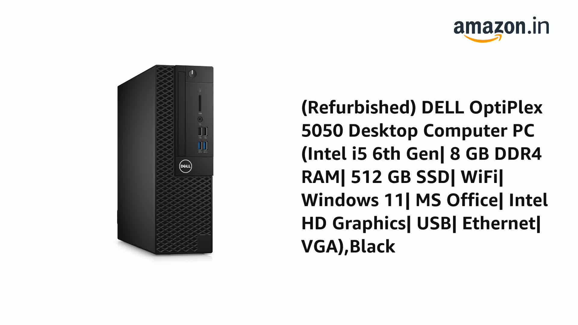 Refurbished) DELL OptiPlex 5050 Desktop Computer PC (Intel i5 6th